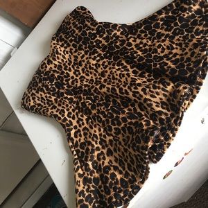 Cheetah print strapless shirt